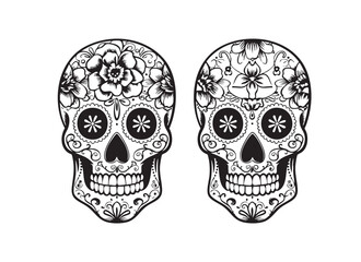 Obraz premium Sugar Skulls Intricate Day of the Dead Calaveras