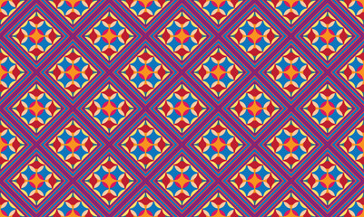 Retro Navajo tribe vector seamless design in various colors. Print of Aztec Fancy Geometric Art. Wallpaper, Fabric Design, Fabric, Paper, Cover, Textile, Weave, and Wrap are all terms that can be used