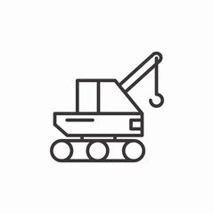 construction crane icon sign vector