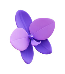 Vibrant purple and lavender orchid flower design with petal details