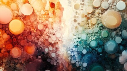 Abstract Fluid Art A Kaleidoscope of Warm and Cool Hues