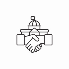 public cooperation icon sign vector