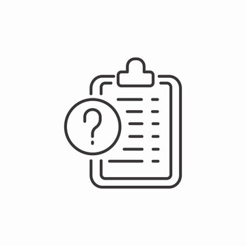 question inquery list icon sign vector