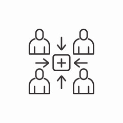team engagement icon sign vector