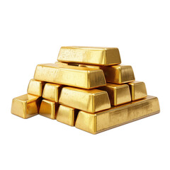 Golden Pyramid of Wealth , white background cut out PNG