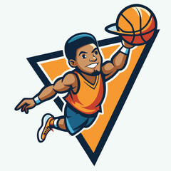 design logo icon character illustration mascot sport basketball