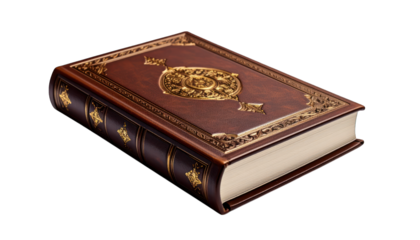 Ornate leather bound book