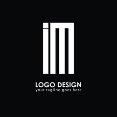 IM IM Logo Design, Creative Minimal Letter IM IM Monogram