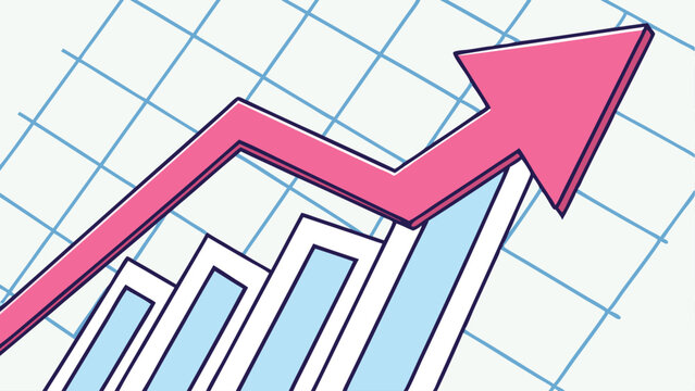 Informative chart with data visualization and statistical graph