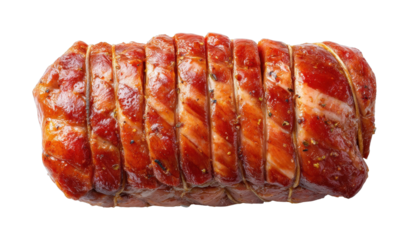 Glazed boneless pork loin roast with seasoning