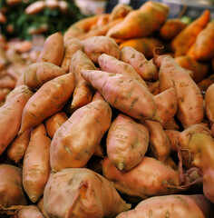 pile of sweet potato screen full of sweet potato