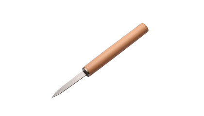 Naklejka premium Pocket knife with light beige handle on transparent background