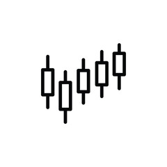 Simple candlestick chart illustration. Visual representation of financial market data.