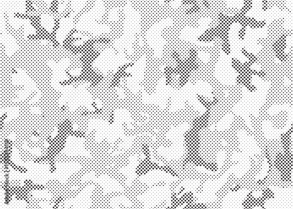 Poster Abstract halftone background. Military camouflage effect dot seamless pattern texture. Dotted background as design element.