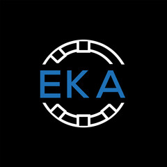 EKD logo, EKD modern logo design, EKD tech logo, EKD futuristic logo, EKD circular logo, EKD digital branding, technology symbol, EKD blue and white logo, EKD black background ,EKD  tech emblem, EKD m