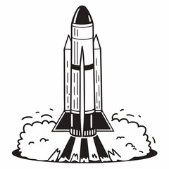 Obraz premium space rocket vector