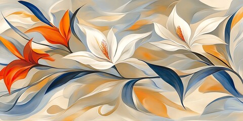 Floral Artistic Impression, featuring white blossoms and vivid petals