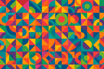 Vibrant Geometric Pattern Design Colorful Abstract Background for Modern Projects