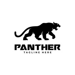 panther logo vector design silhouette