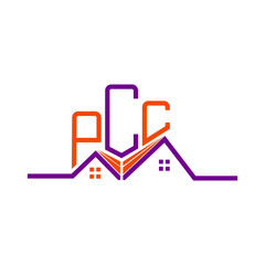 PCC Real State logo design, PCC simple and modern logo. PCC luxurious alphabet design