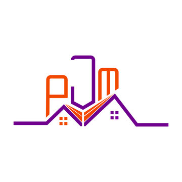 PJM Real State logo design, PJM simple and modern logo. PJM luxurious alphabet design