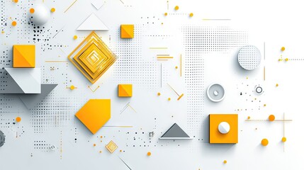 Abstract geometric shapes in vibrant colors.