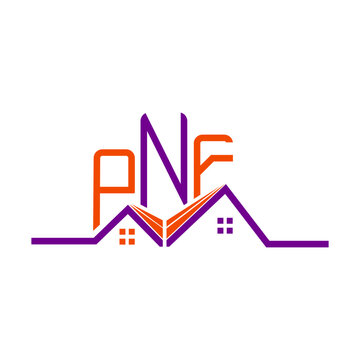 PNF Real State logo design, PNF simple and modern logo. PNF luxurious alphabet design