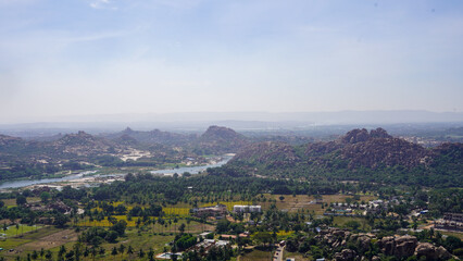 Bird view of ancient Hampi