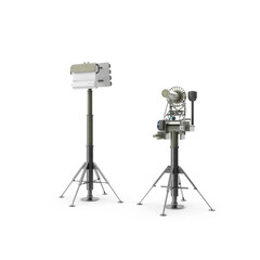 Iron-Dome-Air-Defense-Batteries.H12, Armed-Iron-Dome-Mobile-Air-Defense-System.C13, Anti-Drone-System.G07,3D Render of a Mobile Surface-to-Air Missile System