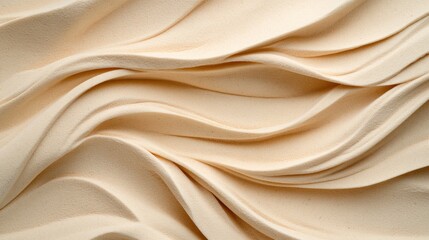 Obraz premium Creamy Beige Sand Swirls Abstract Texture Background Design