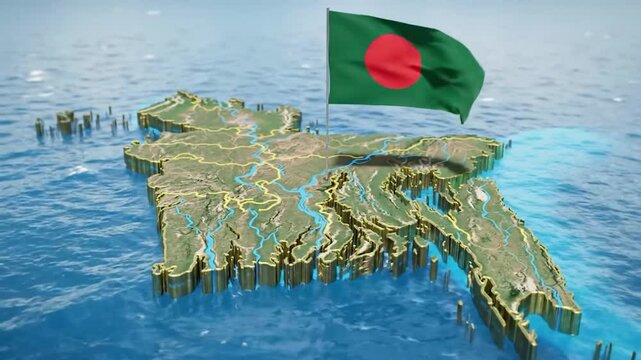 3d bangladesh map