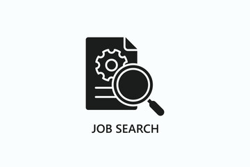Job Search Icon Or Logo Isolated Illustration