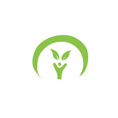 green human character ecology logo