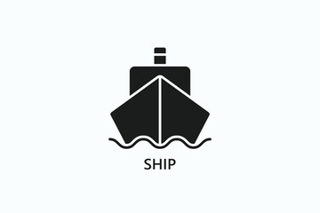 Ship Icon Or Logo Isolated Illustration