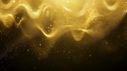 Golden stardust gusts deep noir canvas swirling like celestial confetti endless vertical loop luminous flecks glitter luxurious K clarity providing premium overlay champagne launches award show - Powered by Adobe