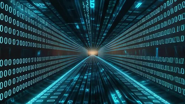 Technological binary code data stream tunnel