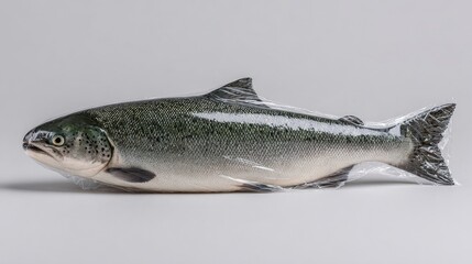 Obraz premium Abstract representation of fish in plastic waste environmental awareness studio setting conceptual imagery