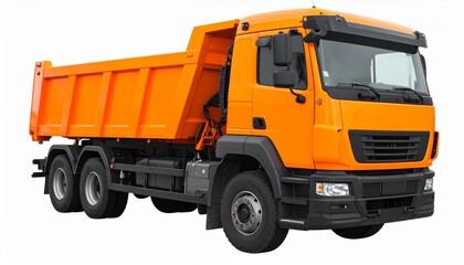 Dump truck isolated on white background