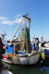 Old fishermen boats in Sottomarina, Venice, Italy     
