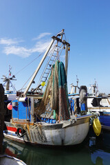 Old fishermen boats in Sottomarina, Venice, Italy     
