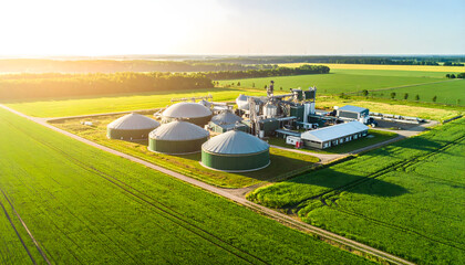 Rural Biomass Energy Plant in Green Field