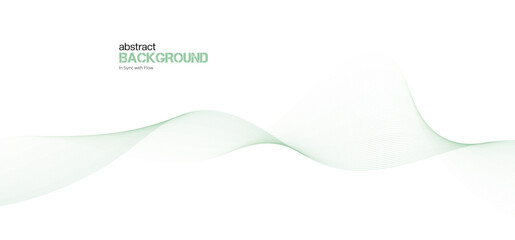 Abstract minimalist gradient ribbon wave on white background. Minimalist background and design element for pattern, poster and banner