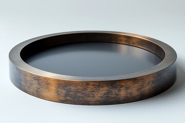 Circular steel frame isolated on high resolution picture