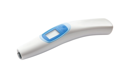 Digital peak flow meter for lungs, Transparent background, PNG file