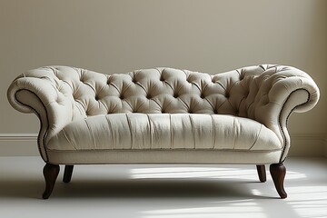 Classic chesterfield style sofa with buttons high resolution picture