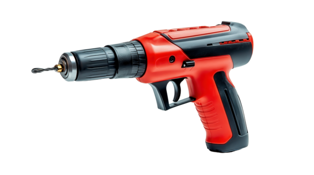 Cordless drywall screw gun, Transparent background, PNG file - Powered by Adobe