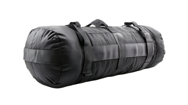 Crossfit sandbag with modular filling, Transparent background, PNG file