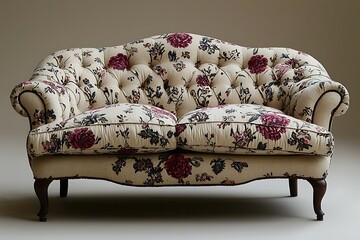 Classic wooden arm loveseat high resolution picture