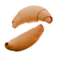3D Two Croissants