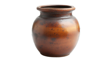 Early colonial American redware jar, Transparent background, PNG file